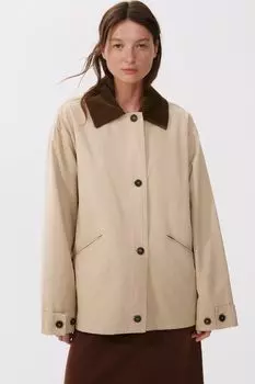 Ветровка из хлопка с вельветовым воротником DAISYKNIT