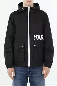 Ветровка с капюшоном и накладными карманами Karl Lagerfeld