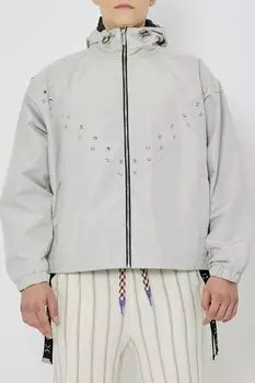 Ветровка с капюшоном и заклепками John Richmond