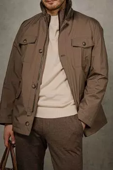 Ветровка с воротником стойкой и карманами DTMD