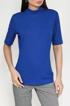 Водолазка с короткими рукавами в рубчик Comma