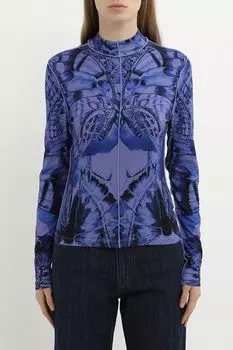 Водолазка с воротником стойкой и принтом Бабочка Desigual