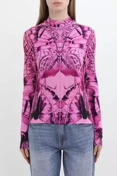 Водолазка с воротником стойкой и принтом бабочки Desigual