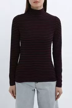 Водолазка с воротником стойкой в полоску OVS