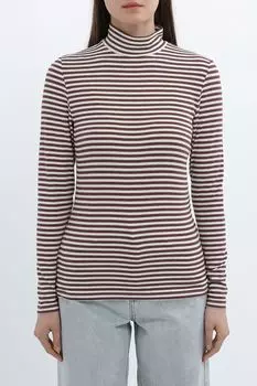 Водолазка с воротником стойкой в полоску OVS