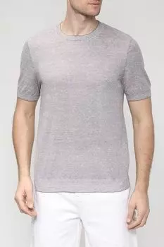 Вязаная футболка с добавлением льна Antony Morato