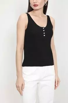 Вязаная майка из хлопка и льна Dunst