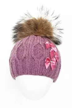 Вязаная шапка с большим помпоном Marhatter