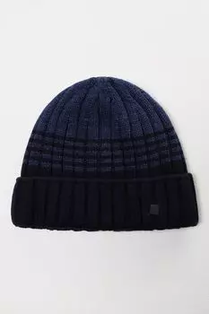 Вязаная шапка с отворотом в широкий рубчик Canoe