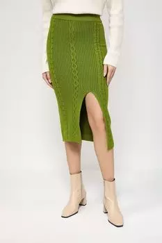 Вязаная юбка-карандаш с вырезом Emme Marella