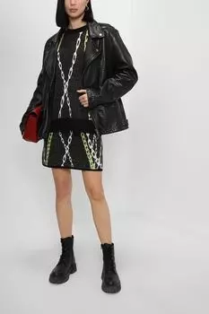 Вязанная короткая юбка с принтом Twist