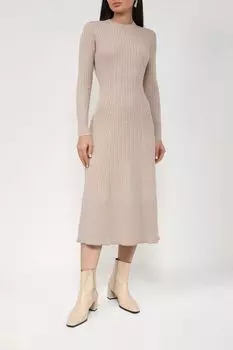 Вязаное платье-миди в рубчик BELUCCI