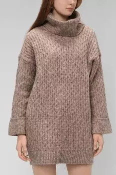Вязаное платье с высоким воротником Only