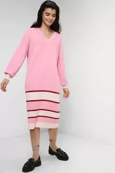 Вязаное платье в полоску BELUCCI