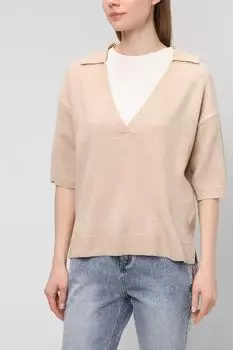 Вязаное поло из шерсти Esprit Casual