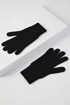 Вязаные черные перчатки Canoe