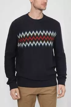 Вязаный джемпер с орнаментом LERROS