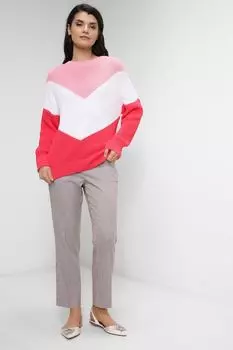 Вязаный пуловер с контрастным рисунком BELUCCI