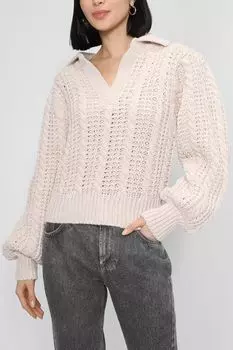 Вязаный пуловер с отложным воротником Jijil