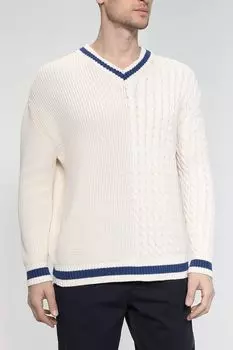 Вязаный пуловер с узором косы MARCO DI RADI