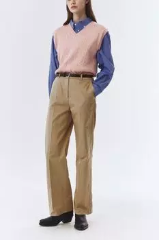 Вязаный жилет с узором косами Dunst