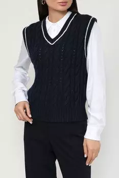 Вязаный жилет с узором косы Dunst