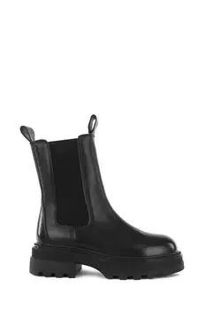 Высокие ботинки из кожи Abricot