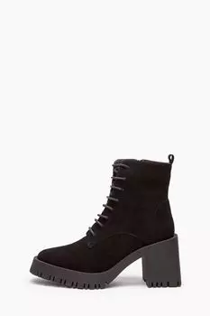 Замшевая ботинки на каблуке MYSA