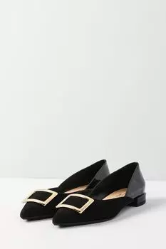 Замшевые балетки с пряжкой Gioia Dell’Acqua