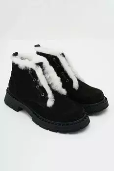 Замшевые ботинки с меховой отделкой Desa