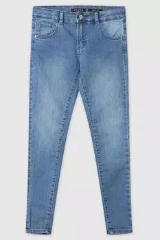 Зауженные джинсы с потертостями Guess