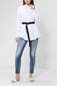 Зауженные джинсы с потертостями Guess