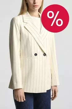 Жакет двубортный в полоску Emme Marella