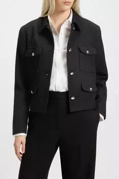 Жакет хлопковый с карманами укороченный HUGO