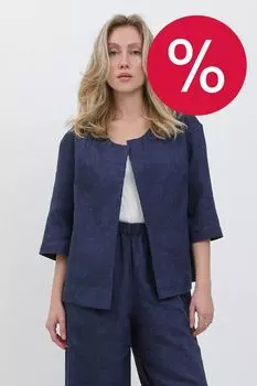 Жакет льняной с укороченным рукавом FABRETTI