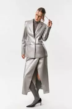 Жакет однобортный из экокожи Fashion Rebels