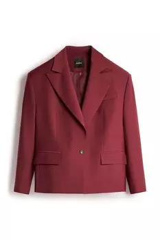 Жакет однобортный из смесовой шерсти PAPAYA