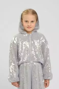 Жакет с капюшоном и пайетками Choupette