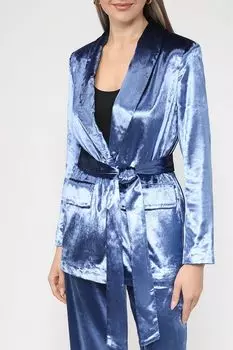Жакет с поясом из блестящей ткани SABRINA SCALA