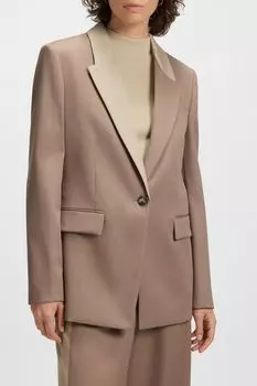 Жакет шерстяной прямого кроя BOSS