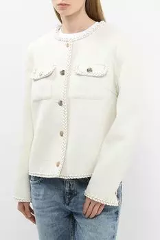 Жакет трикотажный с карманами и отделкой BELUCCI