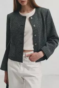 Жакет твидовый с карманами Dunst