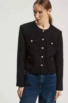 Жакет твидовый с карманами Nume