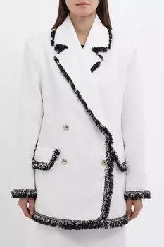 Жакет твидовый с необработанным краем BELUCCI