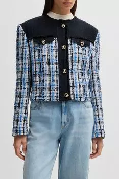 Жакет твидовый с застежкой на пуговицы BOSS