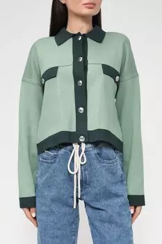 Жакет укороченный с контрастной отделкой BOSS