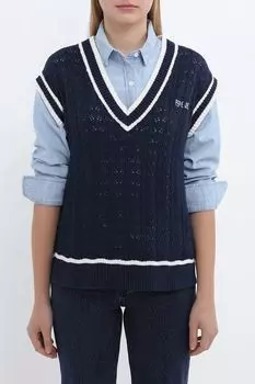 Жилет хлопковый с контрастными деталями PEPE JEANS