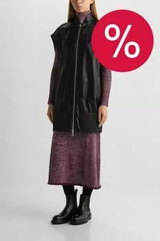 Жилет из искусственной кожи удлиненный TWINSET