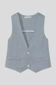 Жилет костюмный из хлопка и льна Choupette