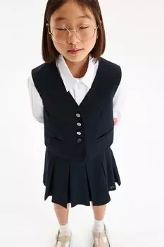 Жилет костюмный укороченного кроя Silver Spoon